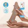 PRETTY LOVE - FABIAN FLEXIBLER DILDO MIT SAUGKAPSEL FLEISCH