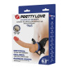PRETTY LOVE - YETI STRAP-ON HARNESS MIT SAUGDILDO FLESH