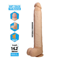 PRETTY LOVE - DANY FLEXIBLER REALISTISCHER DILDO MIT SAUGNAPF 36 CM -Ø- 5,6 CM