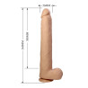 PRETTY LOVE - DANY FLEXIBLER REALISTISCHER DILDO MIT SAUGNAPF 36 CM -Ø- 5,6 CM