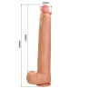 PRETTY LOVE - RAEL FLEXIBLER REALISTISCHER DILDO MIT SAUGNAPF 40 CM -Ø- 6 CM BRAUN