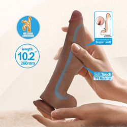 PRETTY LOVE - ULRIC REALISTISCHER FLEXIBLER DILDO 26 CM Ø 5,5 CM TPE BRAUN