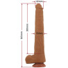 PRETTY LOVE - VIGGO REALISTISCHER, WEICHES HAUTGLEITENDER DILDO, 36,5 CM, BRAUN