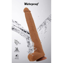 PRETTY LOVE - VIGGO REALISTISCHER, WEICHES HAUTGLEITENDER DILDO, 36,5 CM, BRAUN