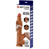 PRETTY LOVE - VIGGO REALISTISCHER, WEICHES HAUTGLEITENDER DILDO, 36,5 CM, BRAUN