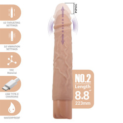 PRETTY LOVE - KESSLER REALISTISCHER VIBRATIONSDILDO MIT 10 VIBRATIONSMODI UND 10 STÖSSEN, 22 CM NATÜRLICH - Offer