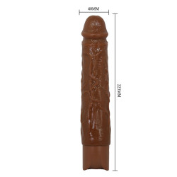 PRETTY LOVE – KESSLER REALISTISCHER VIBRATIONSDILDO MIT 10 VIBRATIONSMODI UND 10 STÖSSEN, 22 CM, BRAUN