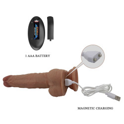 PRETTY LOVE - JONATHAN REALISTISCHER STOSSVIBRATOR MIT FERNBEDIENUNG, BRAUN