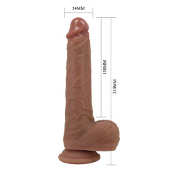 PRETTY LOVE - JONATHAN REALISTISCHER STOSSVIBRATOR MIT FERNBEDIENUNG, BRAUN
