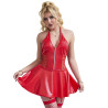 SUBBLIME - 957735 LEDERKLEID MIT SPITZENREISSVERSCHLUSS ROT L/XL