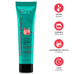 ORGIE - GLEITGEL-TUBE COCKTAIL ERDBEER-MOJITO, KÜSSTBARES, WASSERBASIERTES INTIMGEL, 100 ML - Offer