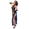 CHILIROSE - CR 4853 SCHWARZES SPITZENKLEID MIT HANDSCHUHEN S/M