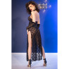 CHILIROSE - CR 4853 SCHWARZES SPITZENKLEID MIT HANDSCHUHEN S/M