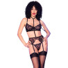CHILIROSE - CR 4852 SCHWARZES DESSOUS-SET GRÖSSE L