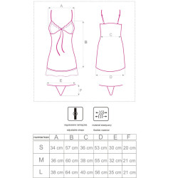 LIVCO CORSETTI FASHION - LUISE 1710 BABYDOLL + THONG SCHWARZ L