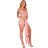 LIVCO CORSETTI FASHION - HYEONA 1710 BABYDOLL + THONG ROSE S