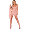LIVCO CORSETTI FASHION - HYEONA 1710 BABYDOLL + THONG ROSE L