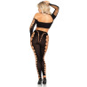 LEG AVENUE - CROP TOP UND LEGGINGS CUT-OUT NAHTLOS SCHWARZ