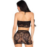 LEG AVENUE - 81676 SPITZEN-TOP + MINIROCK-SET SCHWARZ - EINE GRÖSSE