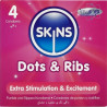 SKINS - DOTS & RIBS PREMIUM-KONDOME 4ER-PACK