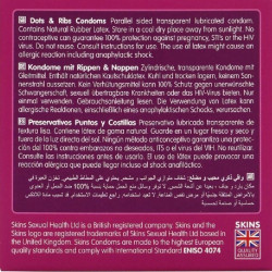 SKINS - DOTS & RIBS PREMIUM-KONDOME 4ER-PACK