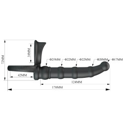 PRETTY LOVE - TATUM VIBRIERENDER PENISRING MIT STECKER 10 VIBRATIONEN SCHWARZ