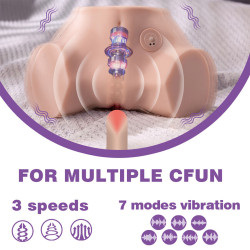 XISE - FENNIE Realistischer Masturbator mit Vibrationsfunktion und mehreren Positionen für Vagina und Anus