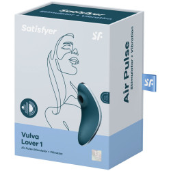 SATISFYER - VULVA LOVER 1 LUFTPULSSTIMULATOR & VIBRATOR BLAU