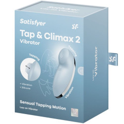SATISFYER - TAP & CLIMAX 2 VIBRATOR & STIMULATOR BLAU