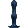 SATISFYER - DOUBLE BALL-R SILIKONDILDO BLAU