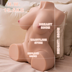 XISE - DANIA - REALISTISCHER, VIBRIERENDER WEIBLICHER TORSO MIT STOSSFÄHIGKEITEN, 52 CM
