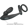 PRETTY LOVE - EMONI PENISRING + ANAL PLUG 12 VIBRATIONEN SCHWARZ